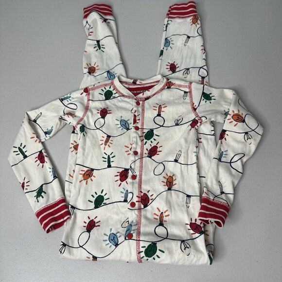 Little Blue House Christmas Pajamas Kids Size 6 Merry and Bright Bum Lights - Picture 2 of 8